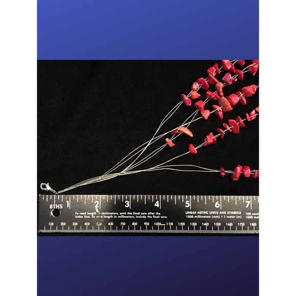 COLDWATER CREEK “Raw” Carnelian 5-Strand Red Bead Choker NecklaceNWOT - Picture 5 of 5